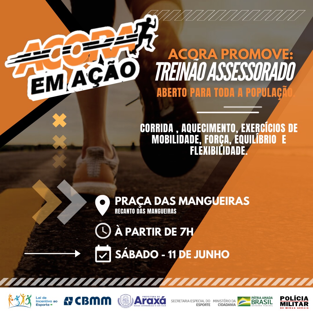 Projeto “Acora em Ação” promove Treinão Assessorado neste sábado