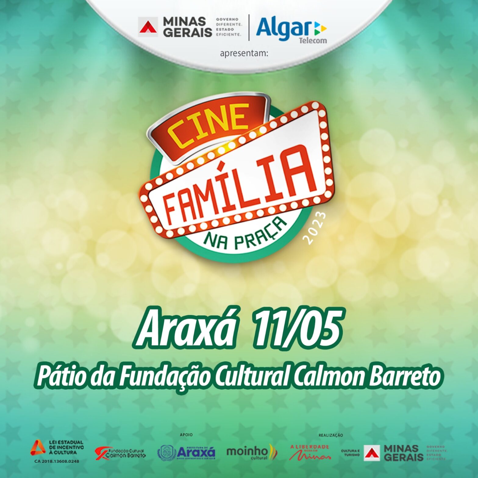 Cine Família na Praça será realizado em Araxá com a exibição de dois filmes na próxima quinta (11)