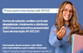 Faça sua matricula: UAB Araxá está com inscrições para curso gratuito de Pós-Graduação em Gestão Escolar