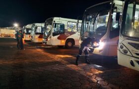 Secretaria de Segurança Pública realiza vistoria anual nos ônibus do transporte coletivo de Araxá
