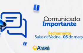 Salas de vacina ficam fechadas na próxima quarta-feira (5)